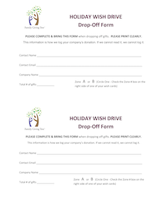 half page Warehouse Drop off Form